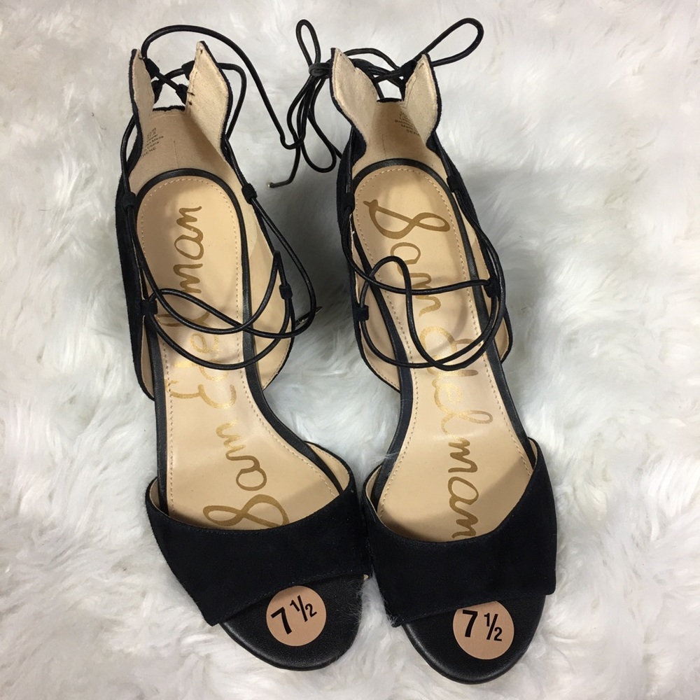 Sam Edelman Serene Block Heel Lace Up Sandals - Picture 3 of 8